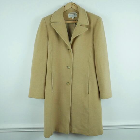 Vintage Size 4 Overcoat 100% Camel Hair Quiet Luxury 90s Preppy Classic Feminine - Picture 1 of 12